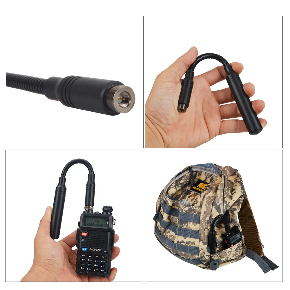 Walkie Talkie Tactische Antenne VHF-UHF-144/430MHz 3.0 dB Dual Band Goose Buis Tractical Draagbare Twee Manier Radio Antenne 23CM4