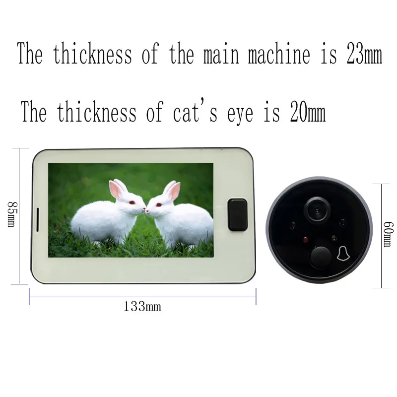 4.3 Inch IR Night Vision Kijkgat Deurbel Camera Kijkgat Viewer Cat Eye Deur Bell Smart Home Monitor Digitale Deur Viewer5