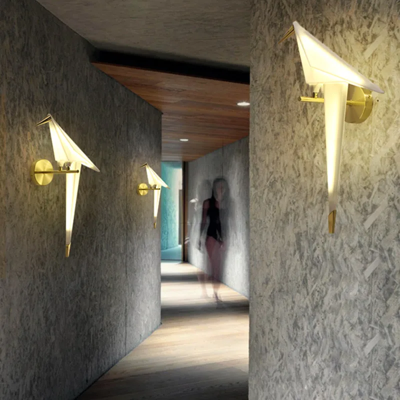 Baars Papier Kroonluchter Vogels Restaurant Woonkamer, Eetkamer, kinderkamer origami Lamp LED Vogel Designer Kroonluchter Lamp1