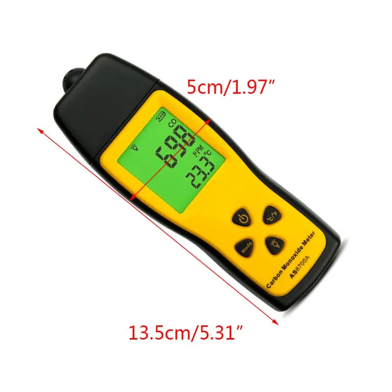 AS8700A Draagbare CO-Gas Analyzers Handheld Koolmonoxide Meter Tester4