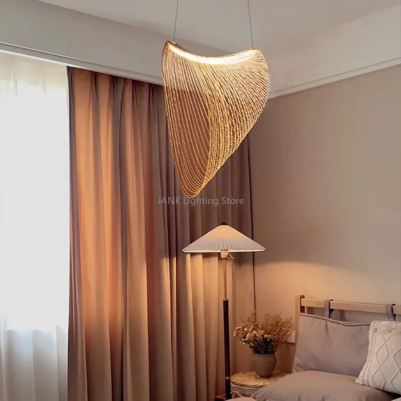 Nordic Designer Berken Hout LED Light Hanglamp voor Trappenhuis-Keuken Restaurant Shop Kroonluchter Home Decor Art Verlichting1