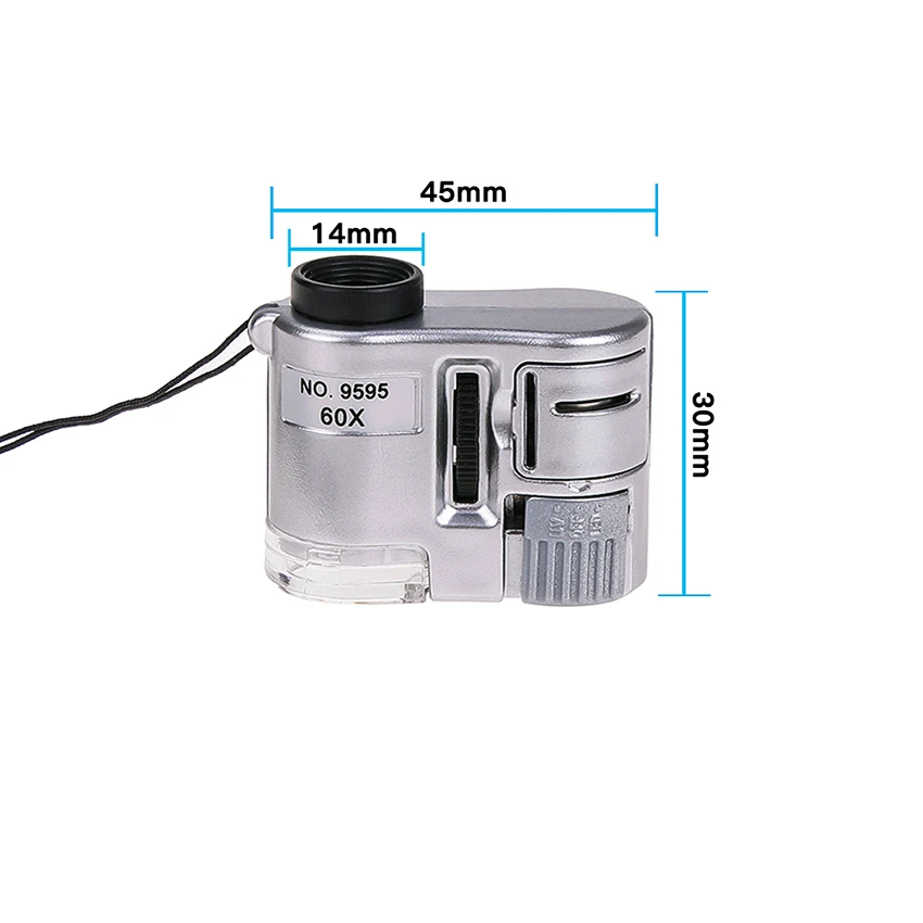 60 X Handheld Vergrootglas Mini Pocket Microscoop Loupe Valuta Detector Juwelier Vergrootglas Met LED-Licht4