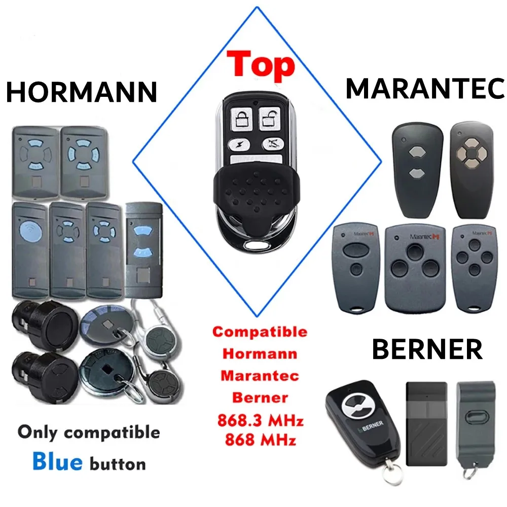 HORMANN BERNER MARANTEC-3-In-1 garagedeur Afstandsbediening Klonen Auto Scan 4CH Gate-Opener Voor HSE2 HSE4 Digital 302 313 868 MHz0