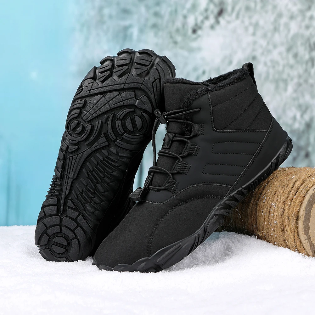 De Winter Warm Running Barefoot Schoenen Vrouwen Mannen Rubber Camping Sneakers Waterdichte anti-Slip Ademend voor Wandelen, Klimmen1