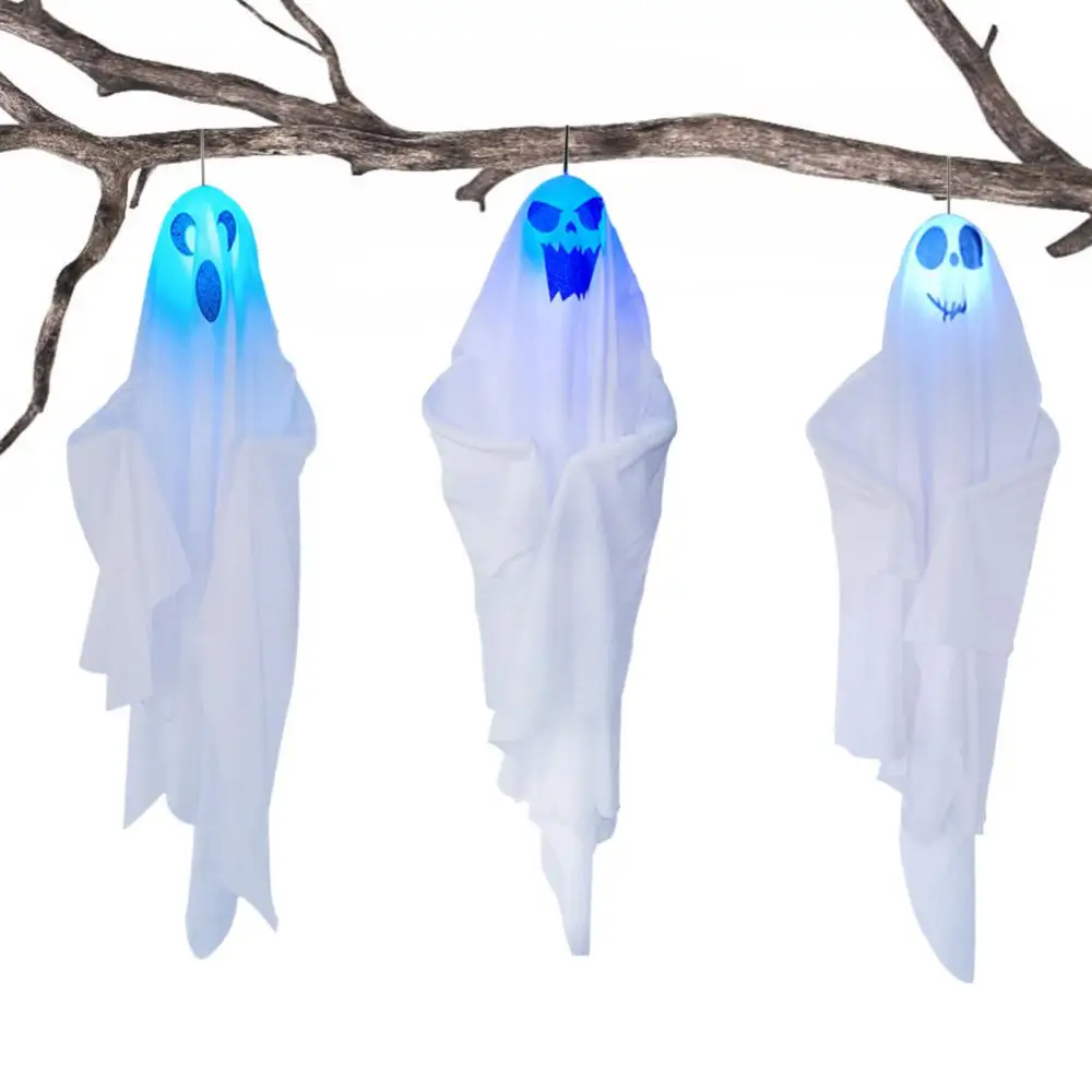 65*60cm Halloween Geest het Ophangen van Decoraties Halloween Ophangen van Lichte Tot Witte Vliegen Spoken Boom Venster Muur Eng Ornament0