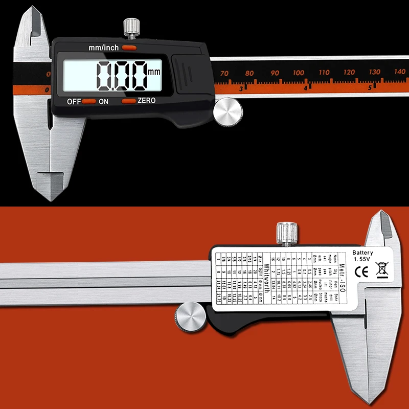 Digitale Schuifmaat 6 Inch 0-150mm Rvs Elektronische Schuifmaat Micrometer Diepte meetinstrumenten3