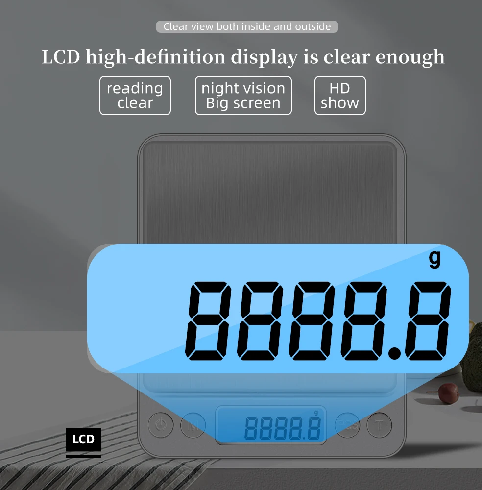 3 kg/500 G 0,01 g Digitale Keuken Weegschaal Precisie Weegschaal Sieraden Wegen Voor de Food-Dieet Post Balans Meten LCD Elektronische3