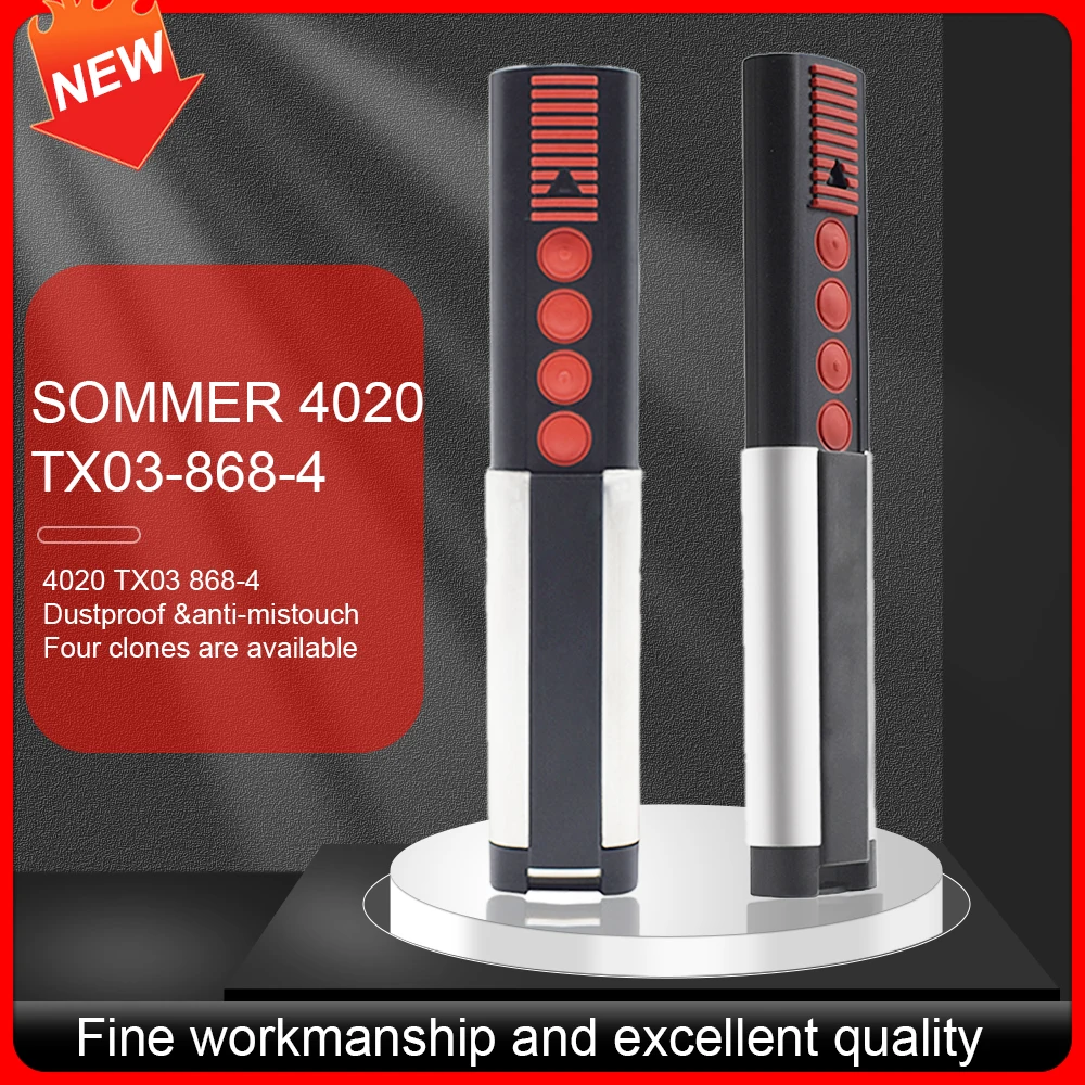 SOMMER 4020 TX-03-868-4 Afstandsbediening 868.8 MHz Handheld zender Dia 4 knop0