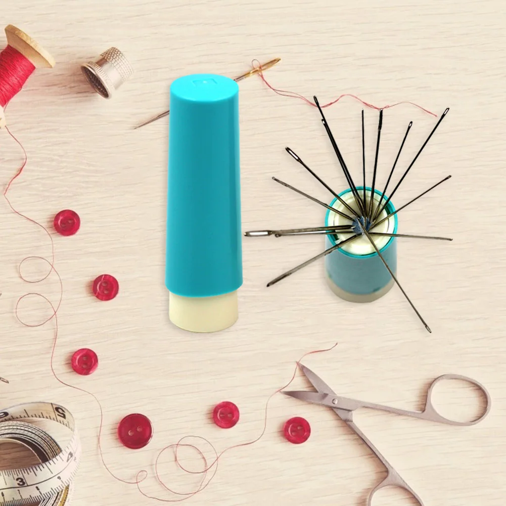 Lippenstift-Vorm, Roterende Naald Cilinder Doos Draagbare Naalden Opslag Houder Huishoudelijk Naaien Tool Stichting Accessoires4