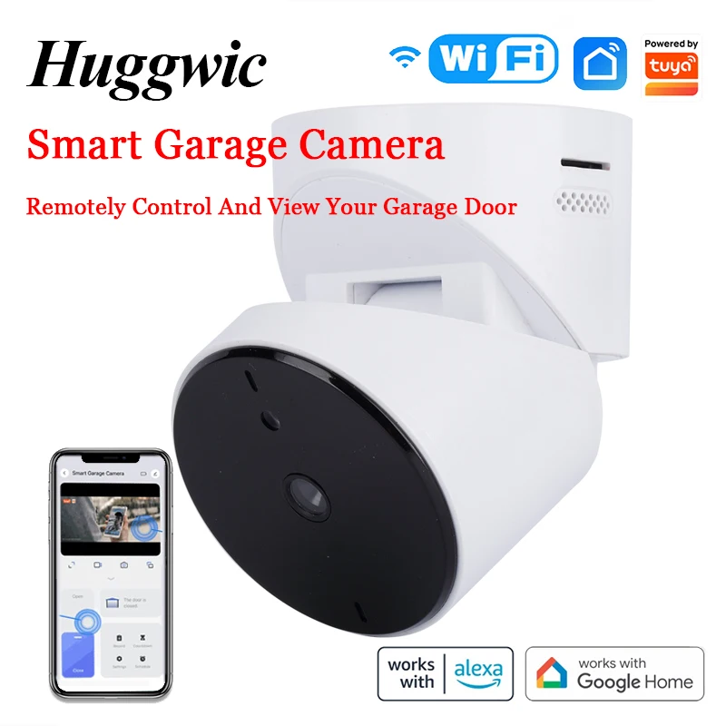 Huggwic Tuya Garage Deur Opener WIFI Smart Garage Camera Draadloze Controller Monitor Toegang Delen Met Alexa Google Startpagina0