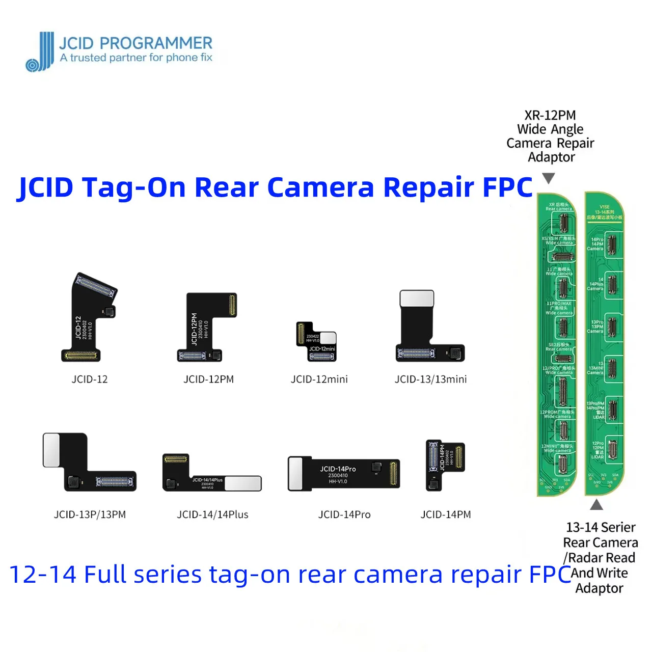 JCID Tag-On Achterkant Camera Reparatie FPC Flex Voor iPhone-12-14 UUR Lossen Code Matching en Pop-up venster problemen Zonder Solderen0