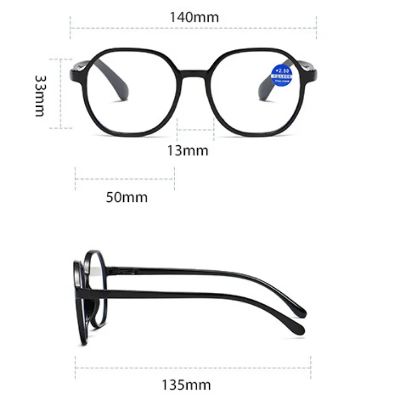 Mode Transparante Ultra-light HD leesbril voor Vrouwen, Anti-blauwe Lichte Bril +100 +4002