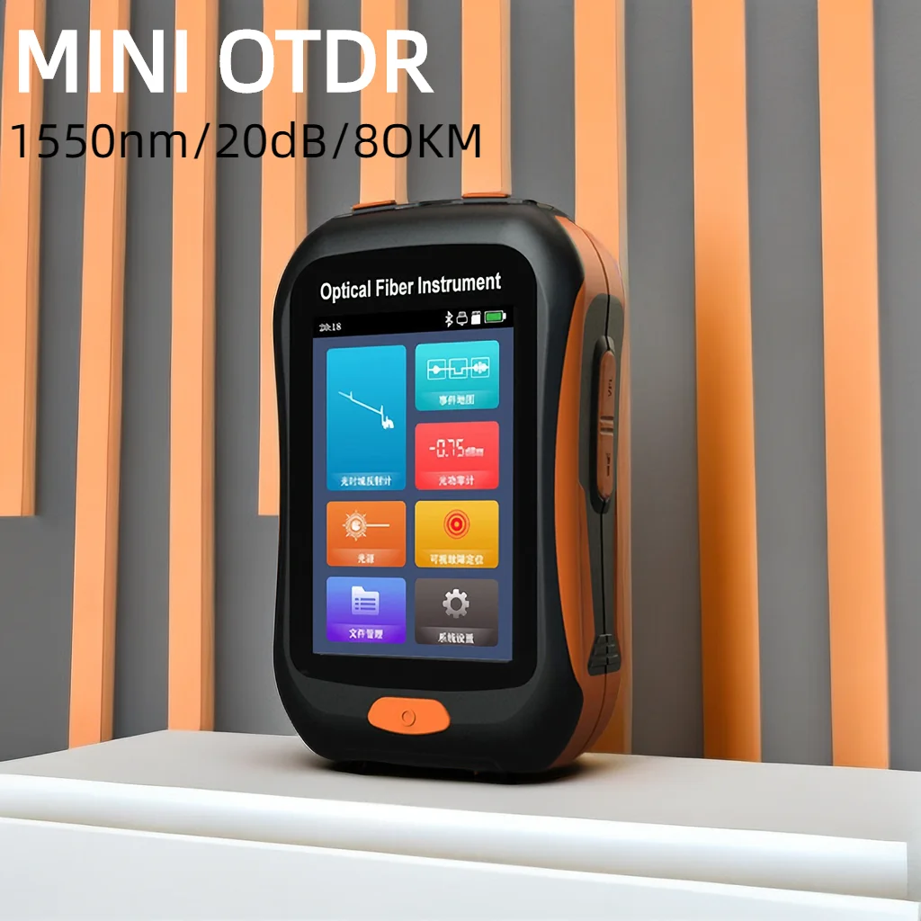 Mini OTDR NK2800 1550(1490/1577)nm 80KM Ondersteunen Met Licht-Test Active Fiber-Optische tijddomein Reflectometer 3.5 Inch Scherm0