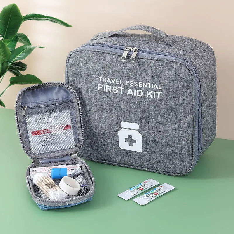 Home-Eerste Hulp Kit met een Grote Capaciteit Leeg Geneesmiddel opbergtas Portable Travel Medicine Vak Survival Bag Nood Zak voor in de Auto1