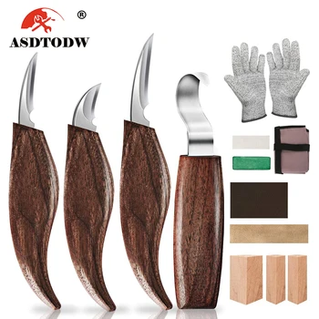 1/3/5/7/10/12pcs Hout Carving Tools Beitel Houtbewerking Cutter Hand Tool Set Wood Carving Knife DIY Peeling Houtsnijwerk
