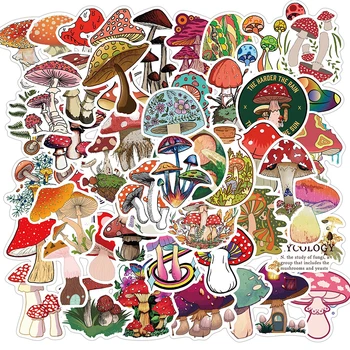 10/30/50ST Kawaii Belang mushroom Sticky Graffiti Sticker Esthetische Kind PVC Telefoon Decoratieve Schetsboek Plakboek voor Kinderen