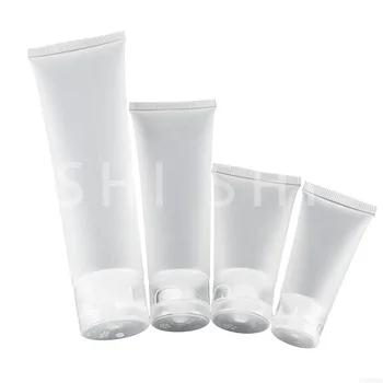 10 stuks Lege Plastic Knijp Buizen Doorschijnend Cosmetische Containers Hervulbare Kunststof Reizen Flesje van 15 ml 20 ml 30 ml 50 ml 100 ml
