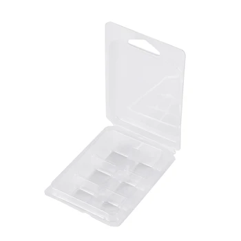 100 Packs Wax Melt Clamshells Schimmels Plein, 6 Holte doorzichtig Plastic Cube Tray voor Kaars-Maken & Zeep