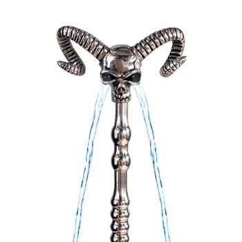 140mm Speciale ontwerp holle Schedel hoofd water stroomt metalen penis plug-stick urethrale katheter geluid dilatoren mannelijke geslacht speelgoed