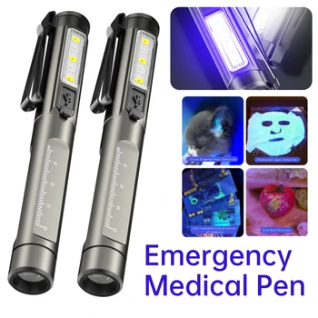 1PCS Waterdichte USB Opladen Camping Zaklamp Draagbare Eerste Hulp Pen Zaklamp voor de Arts: Verpleegkundige Diagnose Inspectie
