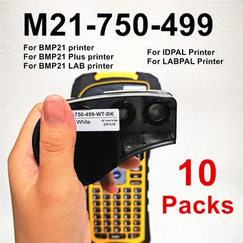 1~10Pack Vervanging M21-750-499 Nylon Labels Cassette Tape Cintas Voor Etiqueteuse Handheld labelprinter Kabel Draad-Markering