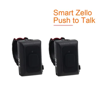 2 STUKS Draadloze Bluetooth Hands-Free R16 PTT Walkie Talkie Knop Voor Android Met iOS Lage Energie voor Zello Werk