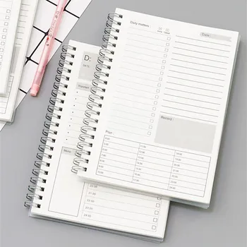2023 Notebooks Agenda ' S Planner Agenda Wekelijks Spiraal Organisator Libretas A5 Opmerking Boeken Maandelijkse Kraft Papier Schema Filofax