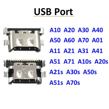 2Pcs van het Type C USB-Lader Jack Connector Poort Opladen Voor de Samsung A20 A30 A50 A70 A51 A71 A21s A01 A30s A50s A20s A11 A21 A31 A52
