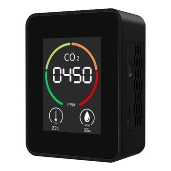 3-In-1 CO2-Air-Detector Kooldioxide Kwaliteit Detector Monitor PortableTemperature LCD-Vochtigheid Analyse-Instrument