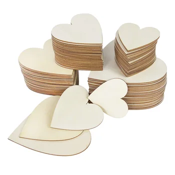 5 st 8-15cm hartvormige Plakjes Hout van Onvoltooide Blank Houten Hart Ornamenten van Kerstmis Bruiloft Scrapbooking DIY Crafts