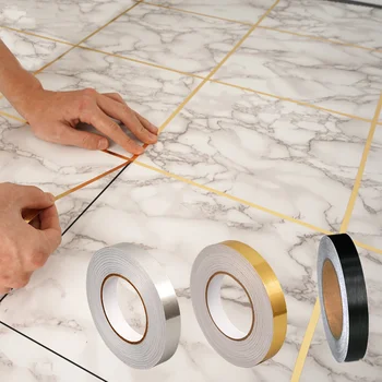 50M Folie Zelfklevende Tegel Sticker Waterdichte Kloof Tape Strip voor Wand-Vloer-Plafond Meubels Rand DIY decoratie Sticker