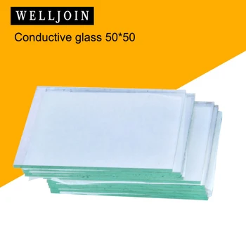 50x50x1.1mm minder 10 ohm/sq 10pcs Lab Transparante Geleidende Glas ITO-Indium Tin Oxide Glas Gecoat Glas