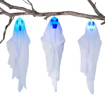 65*60cm Halloween Geest het Ophangen van Decoraties Halloween Ophangen van Lichte Tot Witte Vliegen Spoken Boom Venster Muur Eng Ornament