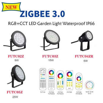 6W/9W/15W/25W RGB+GDT LED Garden Light Zigbee 3.0 Waterdichte IP66 FUTC02Z Smart Outdoor Lamp Lawn Stem/App Control AC110V-220V