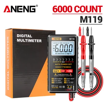 ANENG M119 Draagbare Digitale Multimeter 6000 Telt Multimetro Avometer Transistor, Condensator Tester voor Ohm Diode NVC Hz