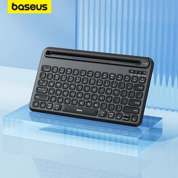 Baseus 5.1 Wireless Bluetooth Toetsenbord voor iPad K02 Ultradunne 3-Modus 10,000 mAh Opladen van de Batterij 78-Toets Mini Protable Toetsenbord