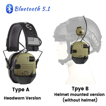 Bluetooth 5.1 Anti-geluid Opnamen Headset Elektronische Schieten Oorbeschermers Jacht Tactische Headset gehoorbescherming Oorwarmers