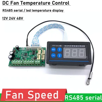 Chassis Fan Speed Controller, DC 12V 24V 48v 6A PWM-controle van de temperatuur van de snelheid verordening RS485 seriële TEMP LED-display