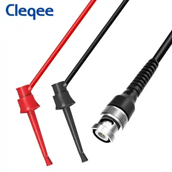 Cleqee P1007B BNC Q9 Plug Male-Naar-Dual-Test Haken Clips ABS Mini Grabber Sondes Test Lood Kabel voor Elektronica