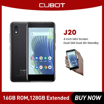 Cubot J20, 4-Inch Mini Smartphone, 16GB ROM (128GB Uitgebreid), Dual SIM Dual 4G Celulares, Android 12 Mobiele Telefoons, 2350mAh, GPS