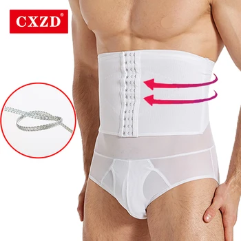 CXZD Mannen met Hoge Taille Shaper Controle Breasted Slips Compressie Ademend Ondergoed Buik Buik Shaper Shorts Naadloze Broek