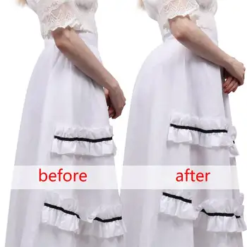 DAZCOS Witte Pad Drukte Victoriaanse Kussens Bum Pad met Banden voor Full-Skirted Kostuum voor Historische Kleding Moderne Gowns Dress