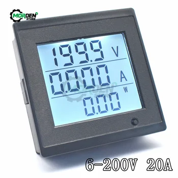Digitaal LCD-Display DC Spanning En Stroom Meter 20A Stroomverbruik Impedantie Meter-Tester voor de Elektricien Tool