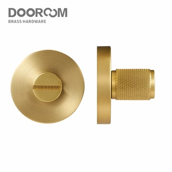 DOOROOM messing deur lock-toets rozet platen Gekartelde Gestreepte Thumbturn voor de binnenzijde van de deur badkamer duim weer