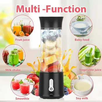 Draagbare Elektrische Mini Blender 500ML Type-C Oplaadbare Fruit Mixers fruitpers Multifunctionele Machine voor Thuis Reizen Sport