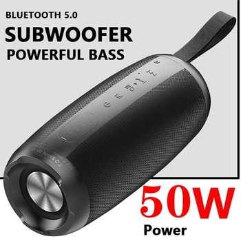 Draagbare Kolom Krachtige Subwoofer Draadloze Caixa De Som Bluetooth Speaker Muziek Bluetooth Sound Box Voor Grote High Power Bass