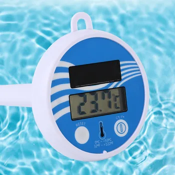 Drijvende Digitale Zwembad Thermometer op Zonne energie Buitenzwembad Waterdichte Thermometer LCD-Display Spa Thermometer
