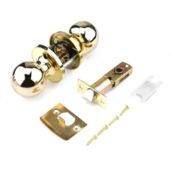 Duurzaam Bolvormige Rvs deurkruk Knop Vergrendeling Instellen Ronde Deurknoppen Rotatie Lock Toets voor Woonkamer, Badkamer