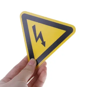 Gevaar voor elektrische Schokken/ Hoge Spanning Stickers 3 Maten voor Binnen/ Buiten UV bestendig Gevaar Elektrische Veiligheid Risico Teken