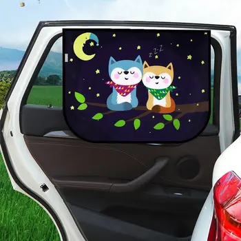 Gordijn Parasol UV-Bescherming van de zijruiten Kinderen Sunshading Cute Cartoon Design Opvouwbare Creatieve Auto ' s van de Schaduw Gordijnen